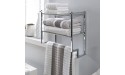 Organize It All Chrome 2 Tier Wall Mounting Bathroom Rack with Towel Bars - BHI45I2IM