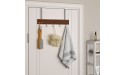 Over Door Towel Rack for Bathroom 5 Towel Holder Hooks Brown Bamboo Door Hanger to Hanging Towels,Robes,Clothing1 Pack Brown - BHDDMA1ZC