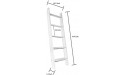 OwlGift 4.5 Foot Wall Leaning Rustic Graywashed Wood Blanket Quilt Towel Ladder Storage Rack Bathroom Living Room Decorative Shelf Ladder - B7JIFDZTS
