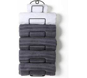 Soduku Towel Rack Wall Mounted Metal Wine Rack Towel Shelf for Bathroom Black - BWHLBGV2F