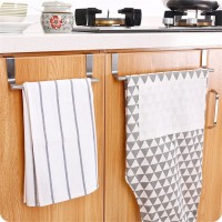 Stainless Steel Towel Rack Bathroom Towel Holder Stand Kitchen Cabinet Door Hanging Organizer Shelf Wall Mounted Towels Bar - BL6HQB2CJ