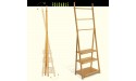 Standing Towel Rack for Bathroom 5 ft. Decorative Bamboo Blanket Ladder with 3 Tiers and 3 Shelves a Unique Foldable and Multifunctional Decorative Ladder. Quilt Ladder in The Bedroom. - BZTJZPLI8