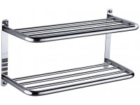 Thwarm 304 Stainless Steel Double Towel Rack Wall-Mounted Bathroom Towel Rail Multifunction Double Towel Holder Hotel Style Polished Chrome Adjustable Towel Holder Size : 40cm - BHRFLAL8K