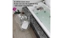 31 Clear Bathtub Caddy Tray for Luxury Bathroom Bath tub Table Caddy Tray Shelf for Shower with Gold Handles Accessories for Bath tub Table Caddy Tray - B4FRMEJMG