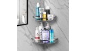 AJayHao 2-Pack Adhesive Corner Shower Caddy Basket,Wall Mounted Bathroom organizer,No Drilling,SUS304 Stainless Steel,Storage Organizer for Bathroom Kitchen and Toilet. - BS4482BJM