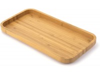 Bamboo Vanity Tray Bathroom Tray Toilet Tank Tray and Counter Top Bamboo Counter Tray for Organizing and Home Decor 11.8" L x 6.1" W x 0.9" H - BACXF0DZ3