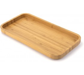 Bamboo Vanity Tray Bathroom Tray Toilet Tank Tray and Counter Top Bamboo Counter Tray for Organizing and Home Decor 11.8 L x 6.1 W x 0.9 H - BACXF0DZ3
