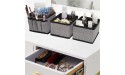 Bathroom Drawer Organizer Bins DIY Cosmetic Storage Organizing Countertop Dividers Box for Caddy,Makeup,Counter,Ties,Set of 3Black - BVRI030TP