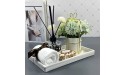 Ceramic Vanity Tray,Marble Decor Ceramic Bathroom Counter Tray Jewelry Dish Bathroom Vanity Organizer Perfume Tray Jewelry Plate Holder for Tissues Candles Soap Towel Plant,etc,White,Medium Size - BRM4DPDRH