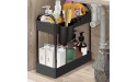 DILUOOU Under Sink Organizer Bathroom Trays,2 TierCountertop Storage Shelf Cosmetic Organizer Holder with Hooks & Hanging Cup,Storage Shelf for Makeup Cosmetic Perfume Black - B2HMNTB70