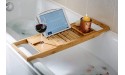DOZYANT Bamboo Bathtub Tray Caddy Wooden Bath Tray Table with Extending Sides Reading Rack Tablet Holder Cellphone Tray and Wine Glass Holder - BTWVKIY0J