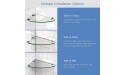 DreamLine GLSH-4100-01 Corner Shower Glass Shelf Clear - BWG38XLOB