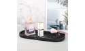Emibele Jewelry Organizer Oval Resin Tray Bathroom Kitchen Dresser Vanity Tray Jewelry Dish Ring Holder Cosmetic Organizer for Candle Perfume Soap Shampoo Small Plant Home Decor Matte Ink Black - BAGKZUI9Z