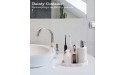 Emibele Vanity Tray Resin Bathroom Tray Jewelry Ring Dish Small Octagon Perfume Tray for Dresser Countertop Candle Tray Toilet Tank Kitchen Sink Tray Marble Pattern Home Decor Gravel White - B1Q3JO9IM