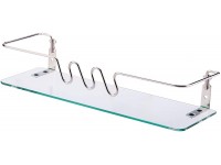 Flagship Bathroom Shelf SUS 304 Stainless Steel Frame with Towel Bar,Floating Glass Shelf Wall Mount - BSNY5J73C