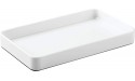 iDesign Gia Metal Guest Towel Tray Non-Slip Vanity Board for Bathroom Kitchen Office Craft Room Countertops Closets 9.62 x 5.62 x 1.07 White - BUM1NHL01