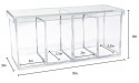 Isaac Jacobs 2-Pack 4-Compartment Clear Acrylic Organizers with Lid 9” L x 3” W x 4” H Makeup Brush Holder Sectional Tray Storage Solution for Makeup Crafts Office Supplies & More 2 Clear - B2ZW3HNPU