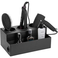 JackCubeDesign Hair Dryer Holder Hair Styling Product Care Tool Organizer Bath Supplies Accessories Tray Stand Storage Bathroom Vanity Countertop with 3 HolesBlack – :MK154C - B5RL00ORE