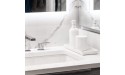 Jo Lavie Vanity Tray Small Rectangle Bathtub Tray Bathroom Organizer Cosmetics Holder for Tissue Candle Towel Plant Jewelry Ring Dish Dresser Perfume Shampoo White - BQ6MVU26P