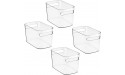 mDesign Deep Plastic Bathroom Vanity Storage Bin with Handles Organizer for Hand Soap Body Wash Shampoo Lotion Conditioner Hand Towel Hair Brush Mouthwash 10 Long 4 Pack Clear - BL0IIQNV4