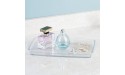 mDesign Plastic Storage Organizer Tray for Bathroom Vanity Countertops Closets Dressers Holder for Guest Hand Towels Watches Earrings Makeup Brushes Reading Glasses Perfume 3 Pack Clear - B9EMJRNP0
