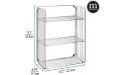 mDesign Tall Metal Wire Farmhouse Wall Decor Storage Organizer Shelf with 3 Levels for Bathroom Entryway Hallway Mudroom Bedroom Laundry Room Wall Mount Chrome - BEIALO9R3