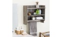 MyGift Wall-Mounted Rustic Gray Wood 3-Tier Bathroom Organizer Shelf Rack with 23 Inch Hand Towel Bar - B9X5IRJ7C