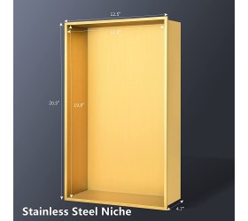 Nano Anti-Rust Shower Niche Inwall 12.5x20.5x4.7 Waterproof and Anti-Fingerprint Single Recessed Shower Niche Shelf Perfect for Shampoo and Soap Storage - BS7D605TE