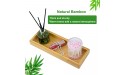 Natural Bamboo Bathroom Tray Non-Slip Bathroom Trays for Counter Rustic Bamboo Tray Bamboo Bathroom Accessories Wood Vanity Tray by Hihotiner - B6F4T0O6C