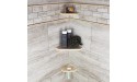 Questech Geo Flatback Bathroom Corner Shower Shelf Wall Mounted 8 Inches Matte Sand - BRCXJAULJ