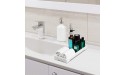 SITHON Resin Vanity Tray Toilet Tank Storage Tray Bathtub Bathroom Catchall Decorative Tray Countertop Closet Dresser Storage Organizer for Cosmetics Perfume Jewelry Towel Medium White Marble - BHX7SE4MJ