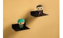 Small Floating Shelves Mini Metal Shelf for Collection Action Figures Decor Display Wall Shelf Aluminum Wall Mounted Matte Black 6 inch 2 Pack Z metnal - B8LCHLQ4J