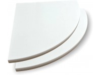 Tenedos Premium Quality Pure White Engineered Marble Shower Corner Shelf Polished 9 inch 2 - BAAADCBQR