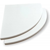 Tenedos Premium Quality Pure White Engineered Marble Shower Corner Shelf Polished 9 inch 2 - BAAADCBQR