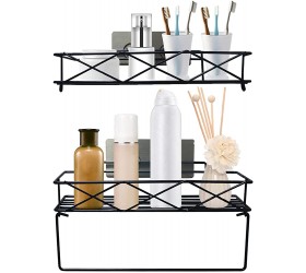 UBeishun Shower Caddy Shelf No Drilling Traceless Adhesive Bathroom Storage Organizer with Hooks and Towel Rack Wall Mounted Shelves for Toilet Kitchen Bedroom - BPX1JB7TT
