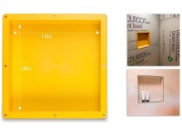 Uni-Green Tile Shower Niche Recessed Square Inside Dimension 14" ×14 " × 4" D Shower Shelf for Bathroom Niche Storage and Built in Shower Shelf - BQX83YEX8