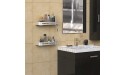 Vdomus Aluminum Shower Shelf for Inside Shower with Razor Hooks No Drill Need Floating Tile Shower Shelves 2-Pack - BQHAE7NAI