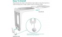 WALI Wall Bathroom Shelf Standard Vertical Duplex GFCI Decorative Outlet for Cell Phone Dot Google Home Speaker up to 20lbs with Cable Management and Detachable Hooks OSH002-W White 2 Packs - BA1RHS2ZI