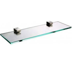 XVL 15-Inch Bathroom Glass Shelf Brushed GS3002L - BW9188IMQ
