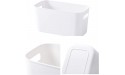 Yopay 4 Pack Plastic Storage Bin with Handle White Bathroom Kitchen Organizer Bin for Organizing Hand Soaps Body Wash Shampoos Lotion Conditioners Hand Towels Cosmetic Snacks Seasoning - B3RIMS5GG