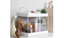 YURONG 2-Tier Standing Rack Bathroom Countertop Organizer Vanity Tray Cosmetic Makeup Storage Kitchen Spice Rack Standing ShelfWhite - BNQ5TIC0E