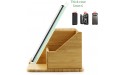 Bamboo Desk Organizers and Accessories,Desk Organizer with Charging Station,Desktop Wireless Charging Stand,Wood Storage Caddy,Pen Holder,for Office Home School Gifts - B19G5CLBN
