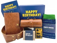 Happy Birthday Box for Men | Birthday Gifts for Men Unique Gift Basket Set Filled with Guy Presents for Dad Brother Husband Boyfriend Son Boss Coworker - BW8RTNW44