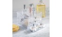 iDesign 3 Plastic Vanity Compact Slim Storage Organization Drawers Set for Cosmetics Dental Supplies Hair Care Bathroom Dorm Desk Countertop Office 6.5 x 7 x 5 - BQQSS3FLV