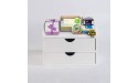 ZGZD Wooden Desk Organizer Mini Desk Drawer Tabletop Office Supplies Desk Accessories for Office or Home 2 Drawer - BVA8BYUAA