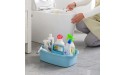 ALINK Large Plastic Shower Caddy Tote Portable Storage Caddy Basket Organizer with Handle for Dorm Bathroom Tool Garden Kitchen Cleaning Supplies – Gray - B3H6WBIF2