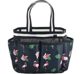 ALINK Mesh Shower Caddy Basket Portable Travel Toiletry Bag for College Dorm Bathroom Gym Flamingo Design - BN0EASBTN