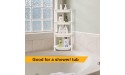 ELYKEN 4 Tier Shower Caddy Corner 14.4 x 11.2 x 31.5 Inches Rustproof Plastic Shower Organizer for Bathroom Bathtub Shower pan White - BIM8EI0M3