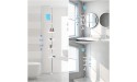 FRDECON Rustproof Shower Caddy Corner for Bathroom 4-Tier Tension Pole Stainless Steel Shower Organizer Adjustable Bathtub Shower Shelf Storage with 1 Tower Bar 32 to 112inch Matte - BW9W5IOK8