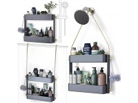 Hanging Shower Caddy,Bathroom Shelf Organizer,Shower Door Caddy,Aluminum,Adjustable Height - BQNLSPFS9